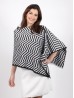 Multi-Use Zig-Zag Pattern Scarf/Cape W/Buttons